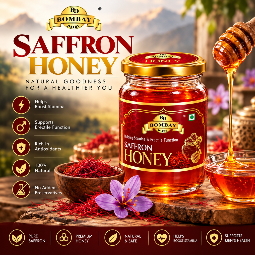 Premium Saffron Honey | Natural Honey Infused with Kesar