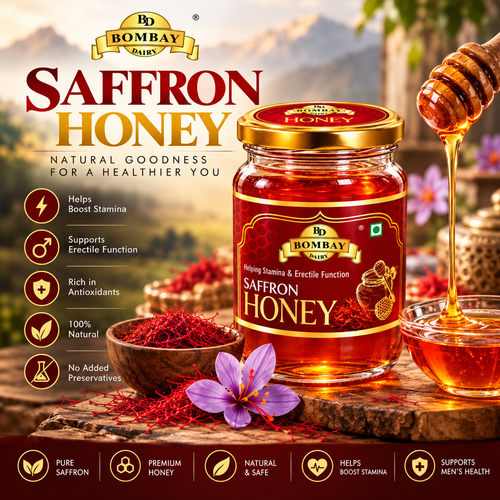 Premium Saffron Honey | Natural Honey Infused with Kesar
